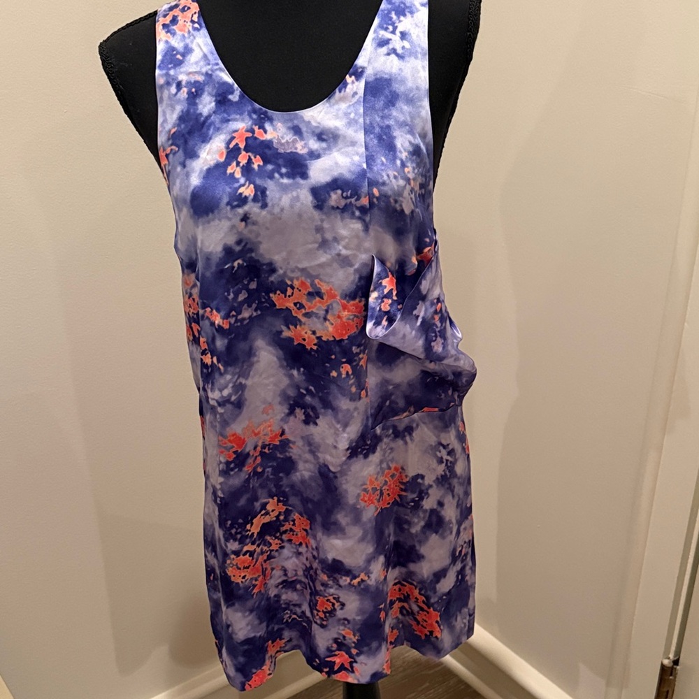 Purple and Orange Sleeveless Dress